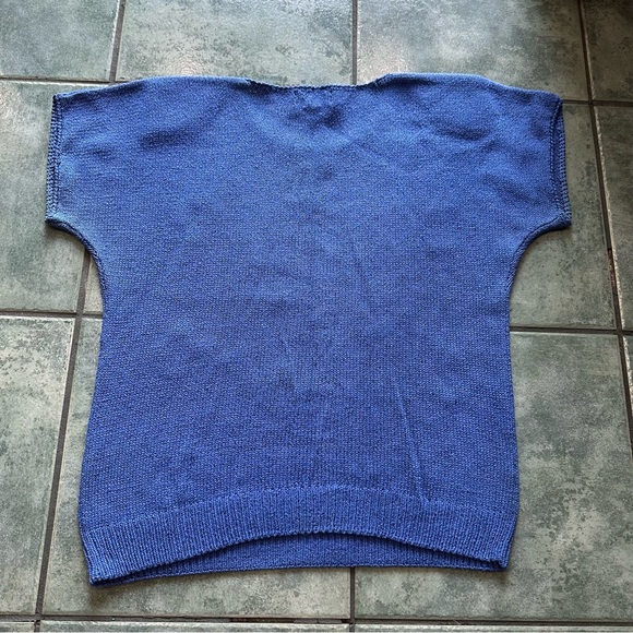 VTG 80s Retro Abstract Artsy Maximalist Colorful Print Silk Blend Knit Shirt - Picture 3 of 5